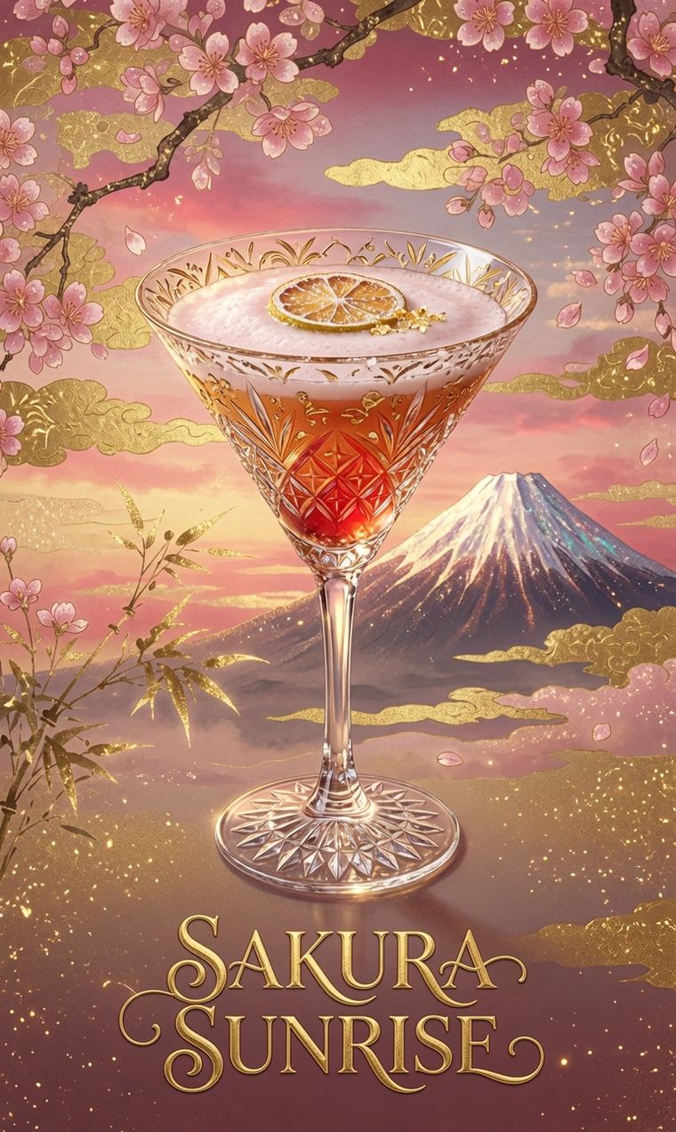 Sakura Sunrise cocktail